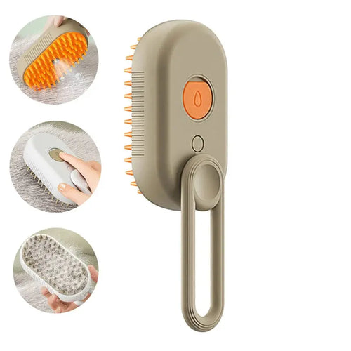 3-in-1 Steamy Pet Brush for Dogs & Cats